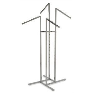 4 way clothing rack slanted arms