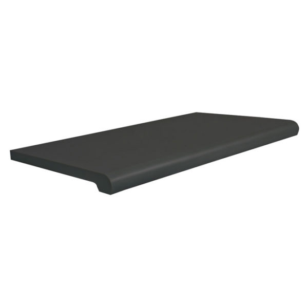 Black bullnose shelves