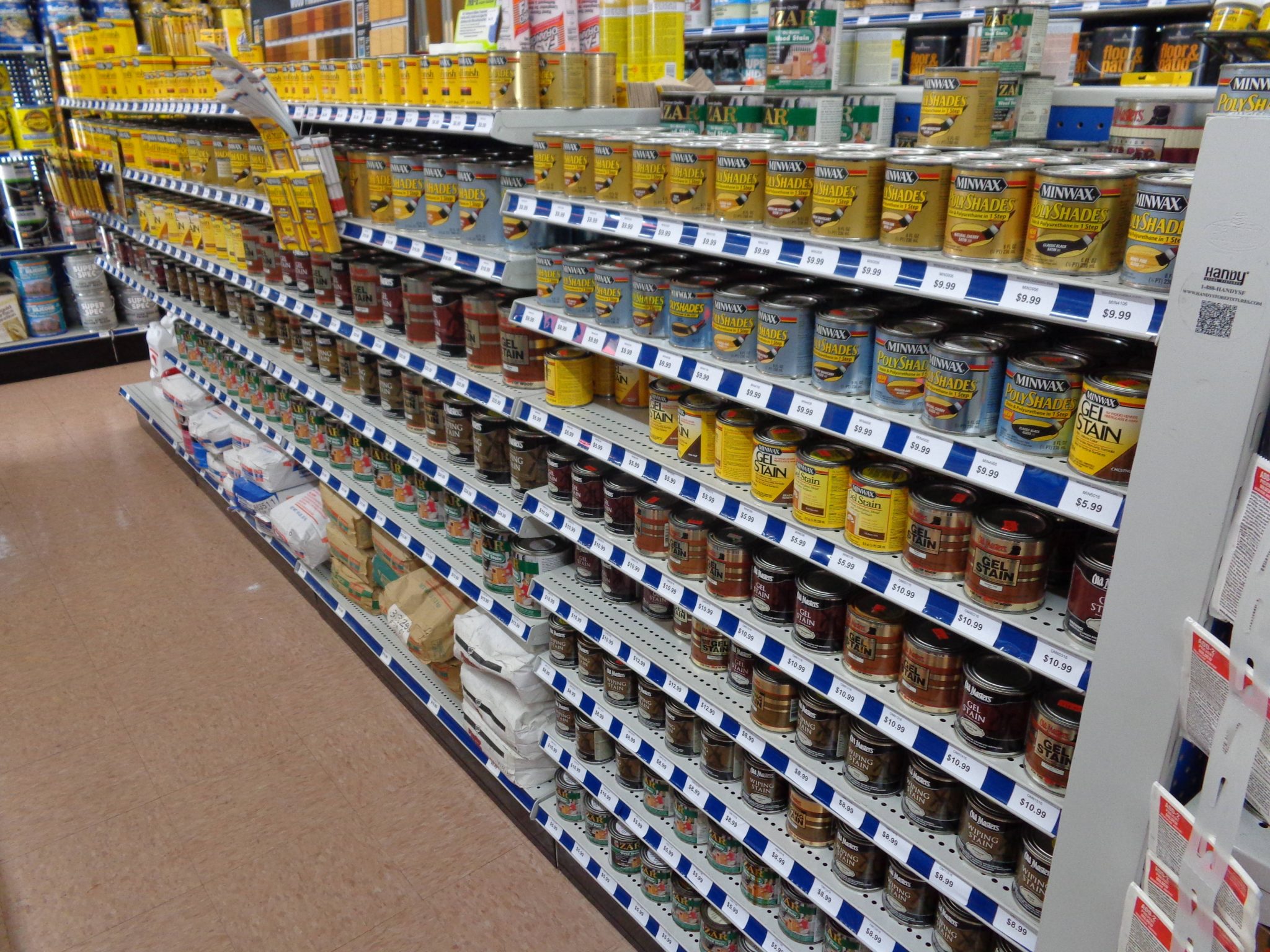 Paint Store Gondola Shelving