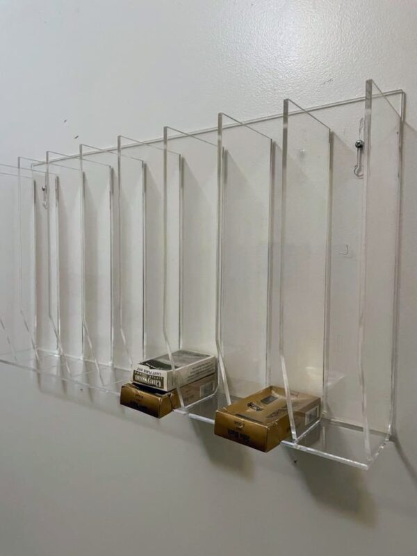 9 Opening Acrylic Tobacco Wall Mount Unit